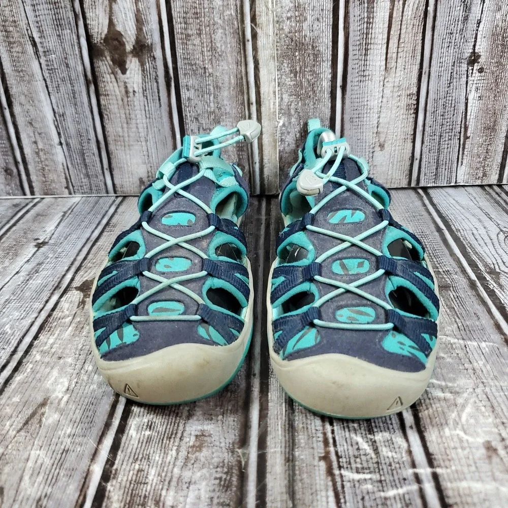 KEEN Youth Big Kid Moxie Waterproof Water Shoe Hiking Sandals Blue Aqua Size 5